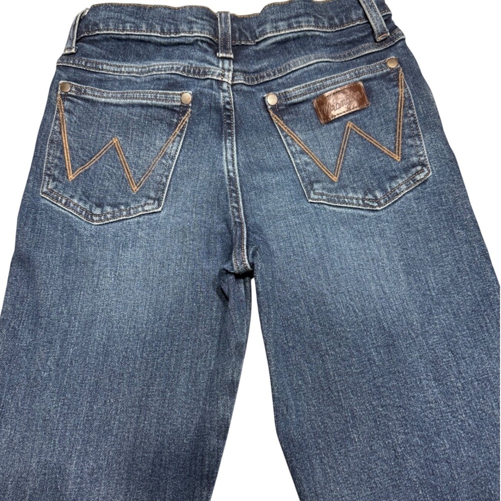 Wrangler Jeans Kids Size 12 Regular Relaxed Boot Blue Denim Western Cowboy Retro